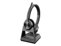 Poly Savi 7320 - Savi 7300 series - micro-casque - sur-oreille - DECT - sans fil - Suppresseur de bruit actif - USB-A via adaptateur DECT - noir - certifié UC 8L545AA#ABB